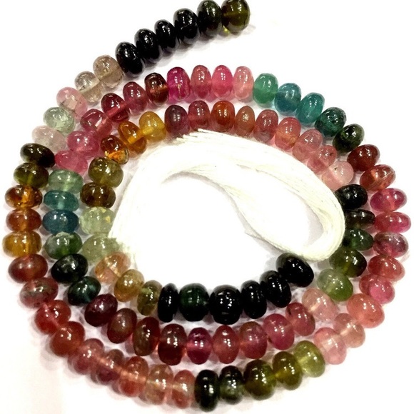 🥳Host pick 🥳AAA GRADE- 5mm Multi tourmaline knotted necklace- 18’’ - Picture 8 of 8